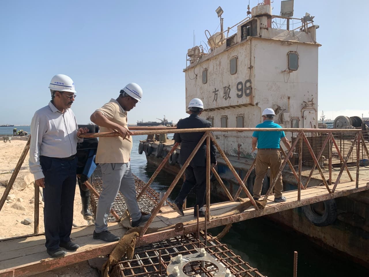 Le Directeur Général du Port Autonome de Nouadhibou inspecte l'avancement des travaux de réhabilitation du quai de commerce
